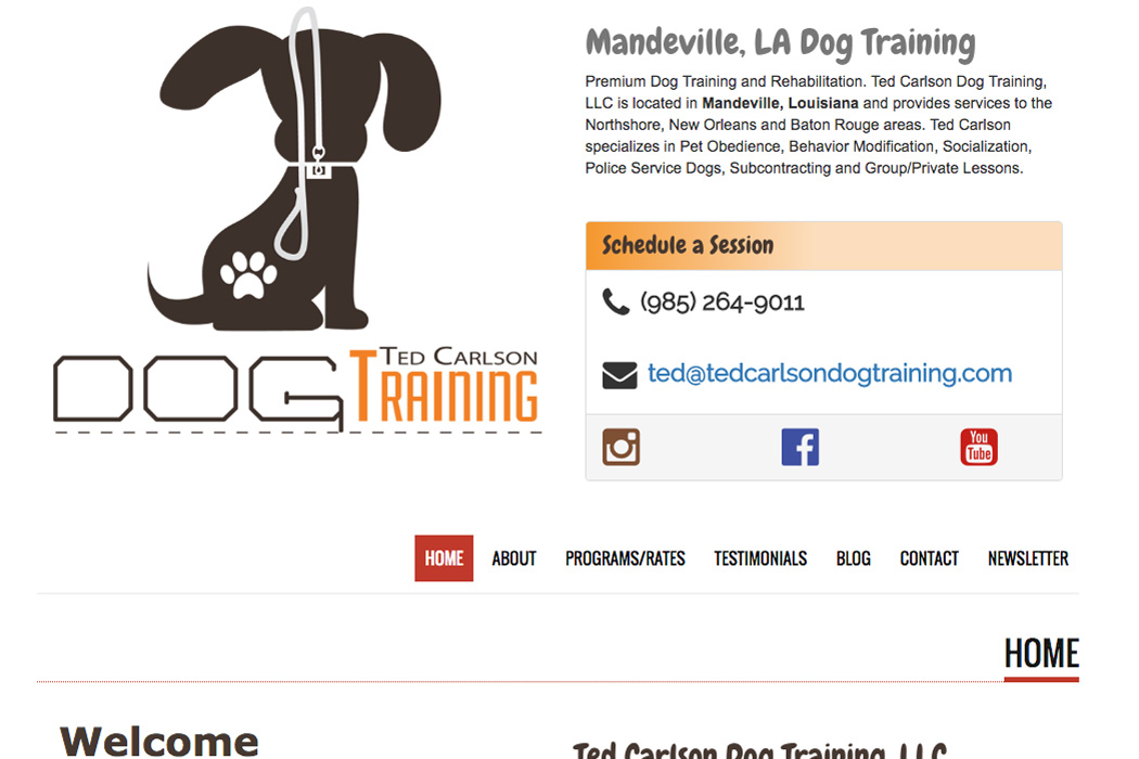 Ted Carlson Dog Training Website