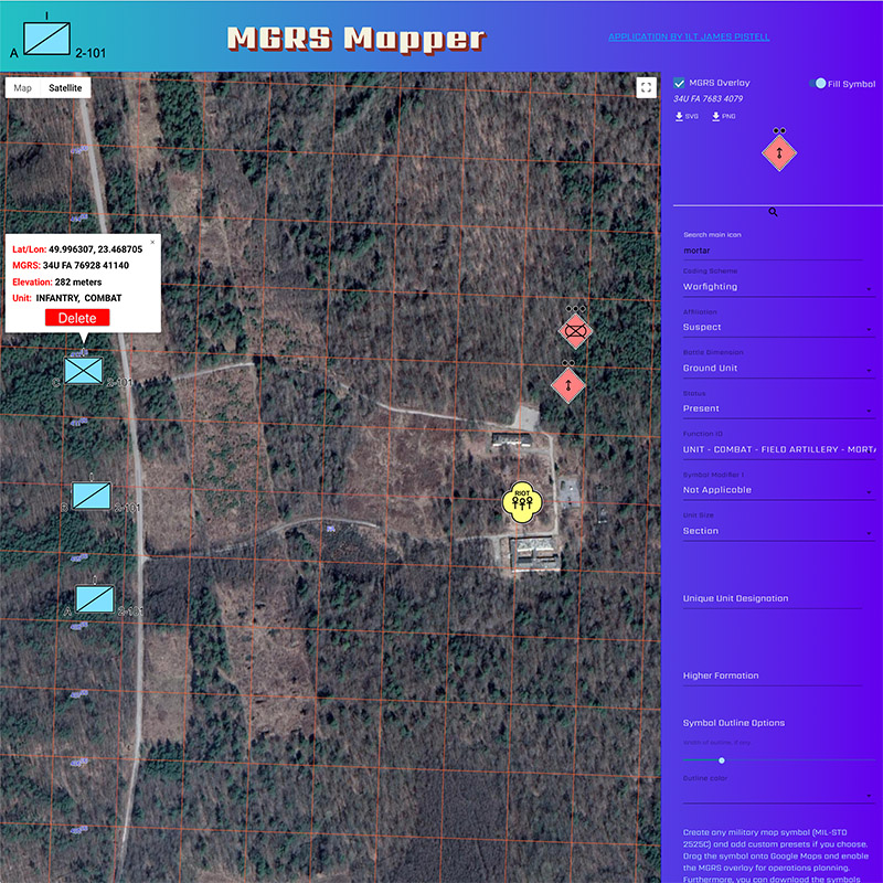 MGRS Mapper Application